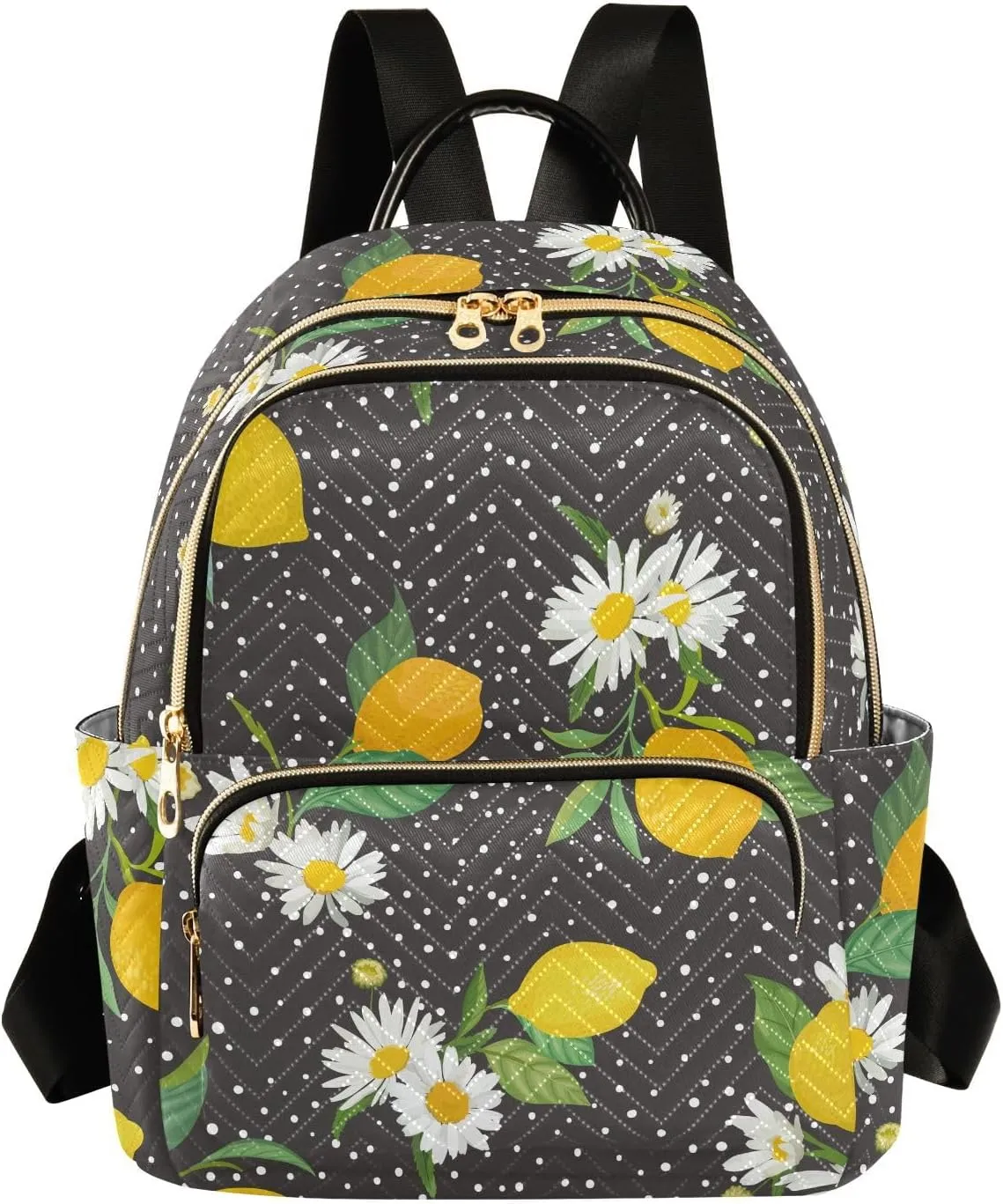 ALAZA Tropic Fruits Leaves Daisy Flowers Women Backpack Purse Shoulder Bag