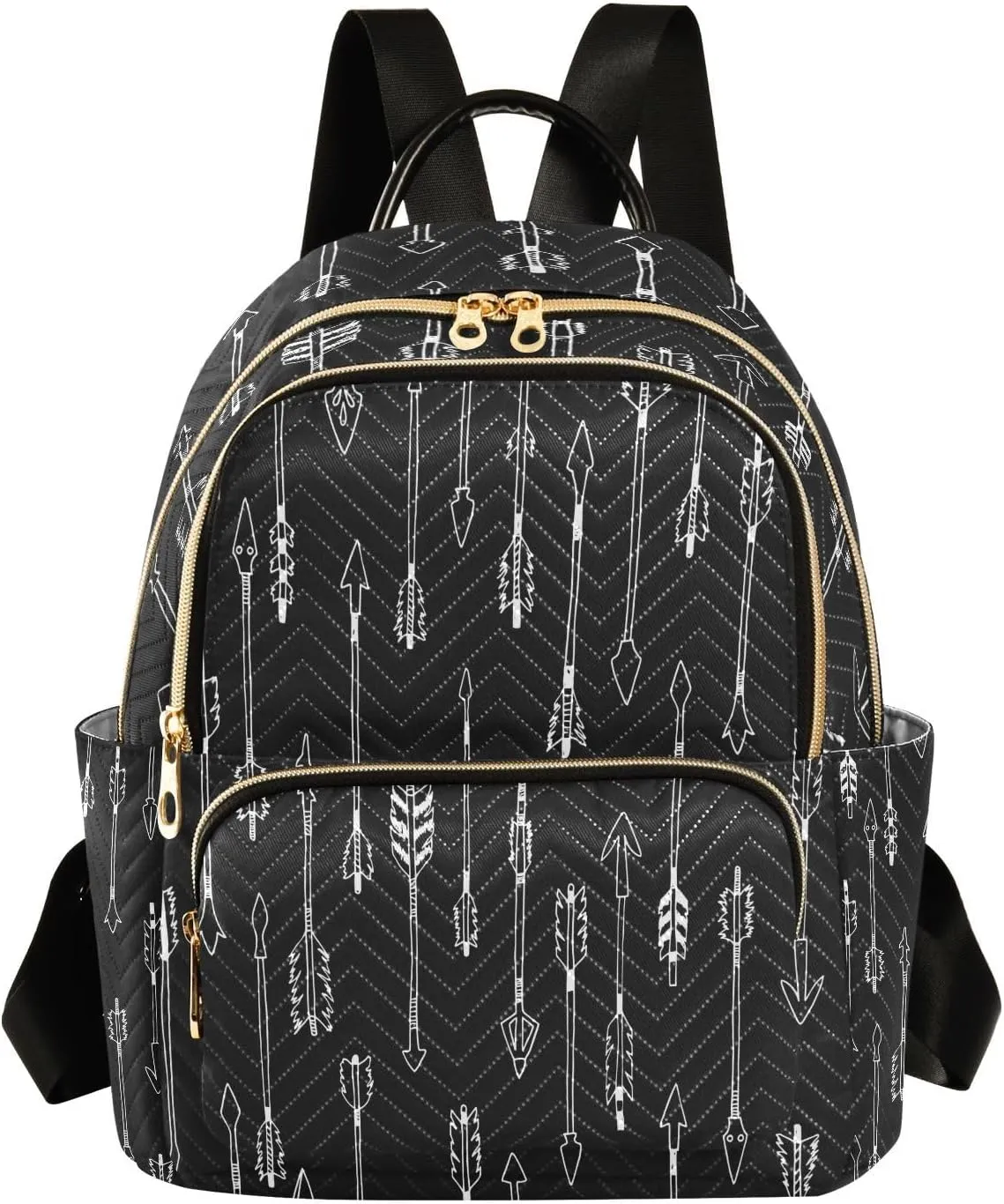 ALAZA White Black Arrow Women Backpack Purse Ladies Fashion Shoulder Bag Daypack Travel Bag 7.5L