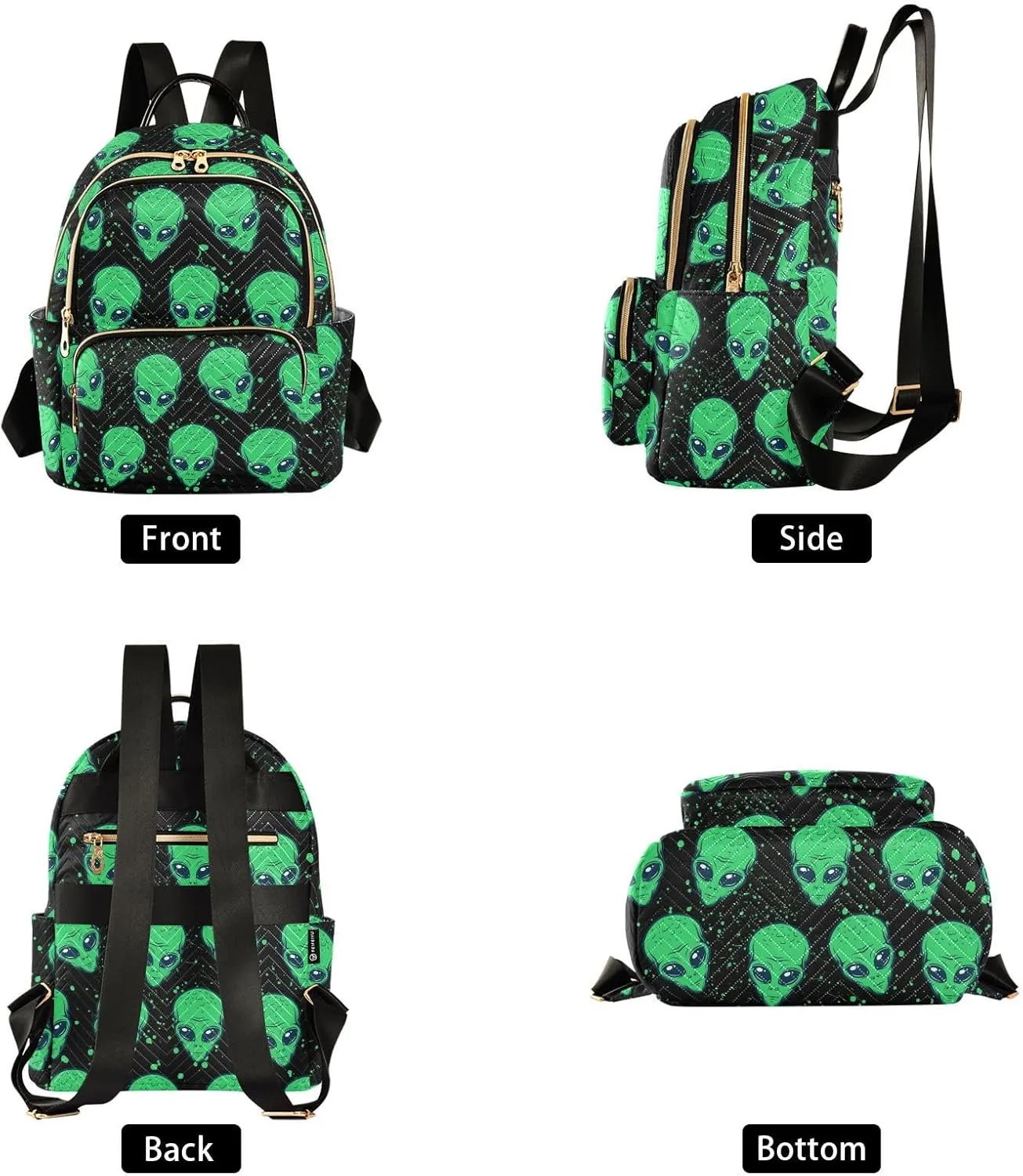 Alien Mini Backpack for Women, Travel Backpack Purse Daypack Shoulder Bag for Ladies