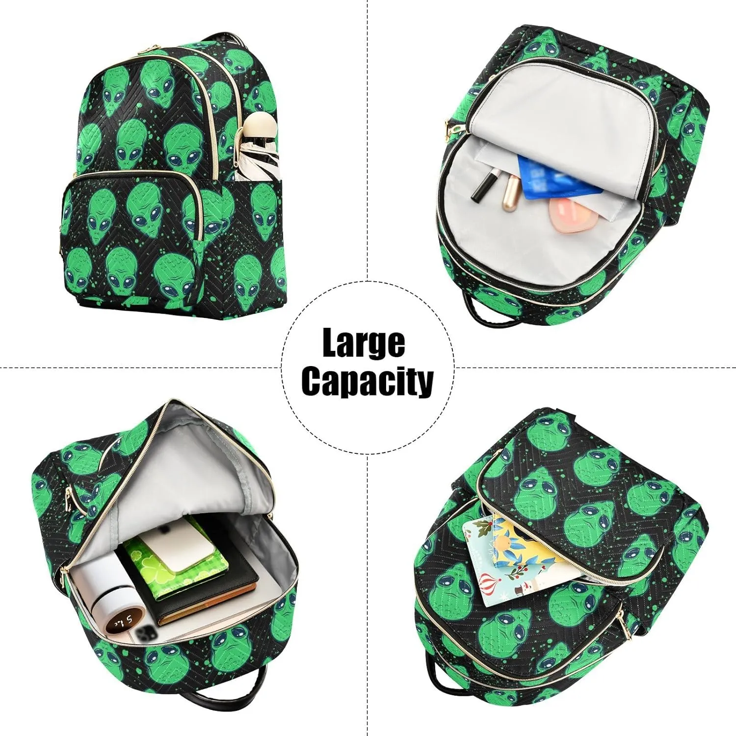 Alien Mini Backpack for Women, Travel Backpack Purse Daypack Shoulder Bag for Ladies