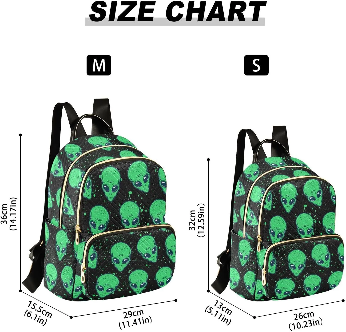 Alien Mini Backpack for Women, Travel Backpack Purse Daypack Shoulder Bag for Ladies