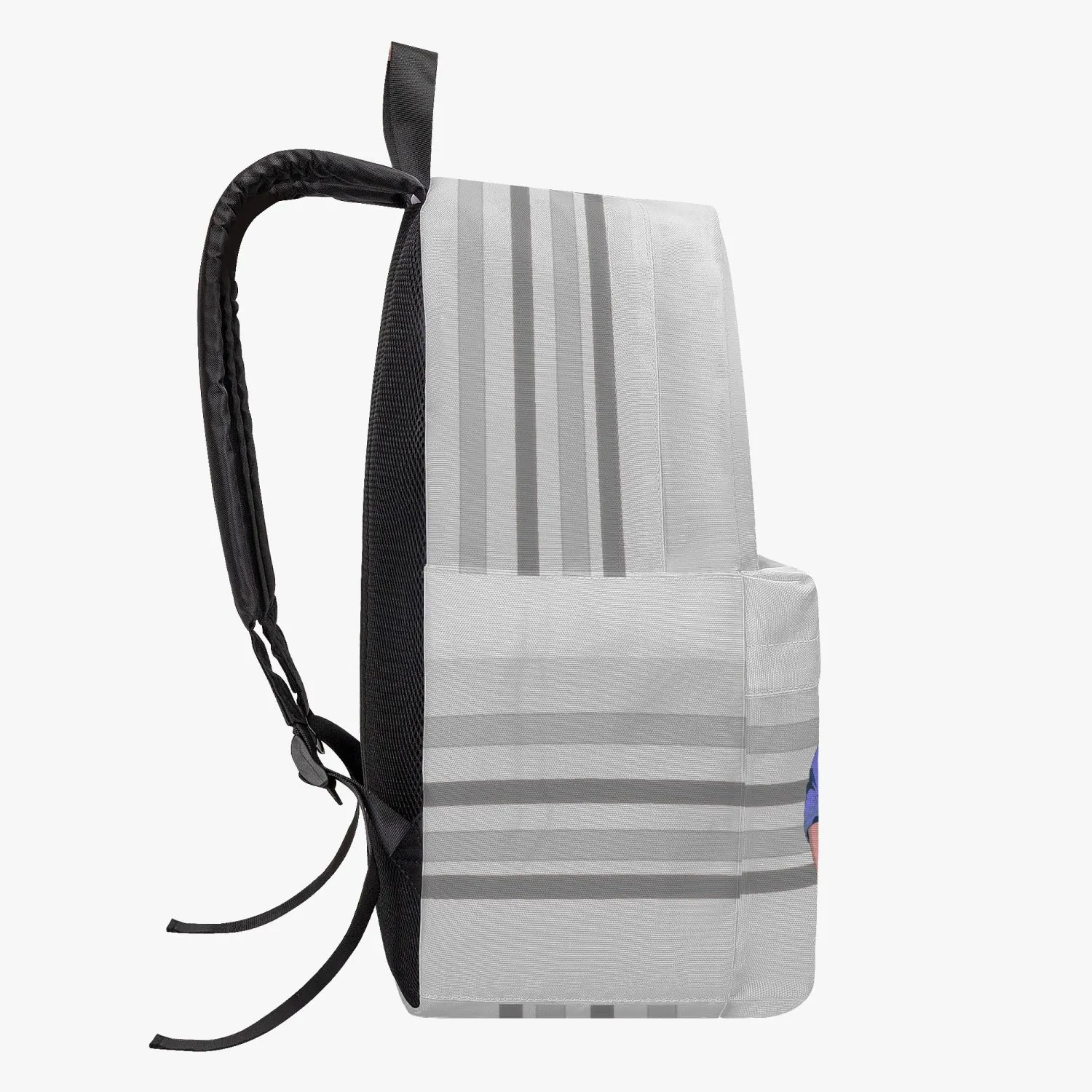 ALL OVER PRINT CANVAS BACKPACK GLOBAL FREEDOM UNITED MEN USA & GERMANY OLD PEACE GREY