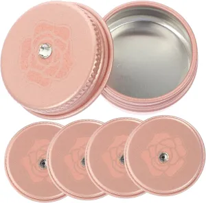 Aluminum Cream Box Screw Lid Tin Portable Travel Containers Gold Pcs Set