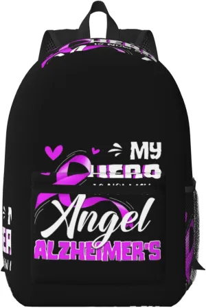 Alzheimer's Disease Awareness Backpack for Worker Business Hiking Travel Shoulders Bag Fashion Backpack