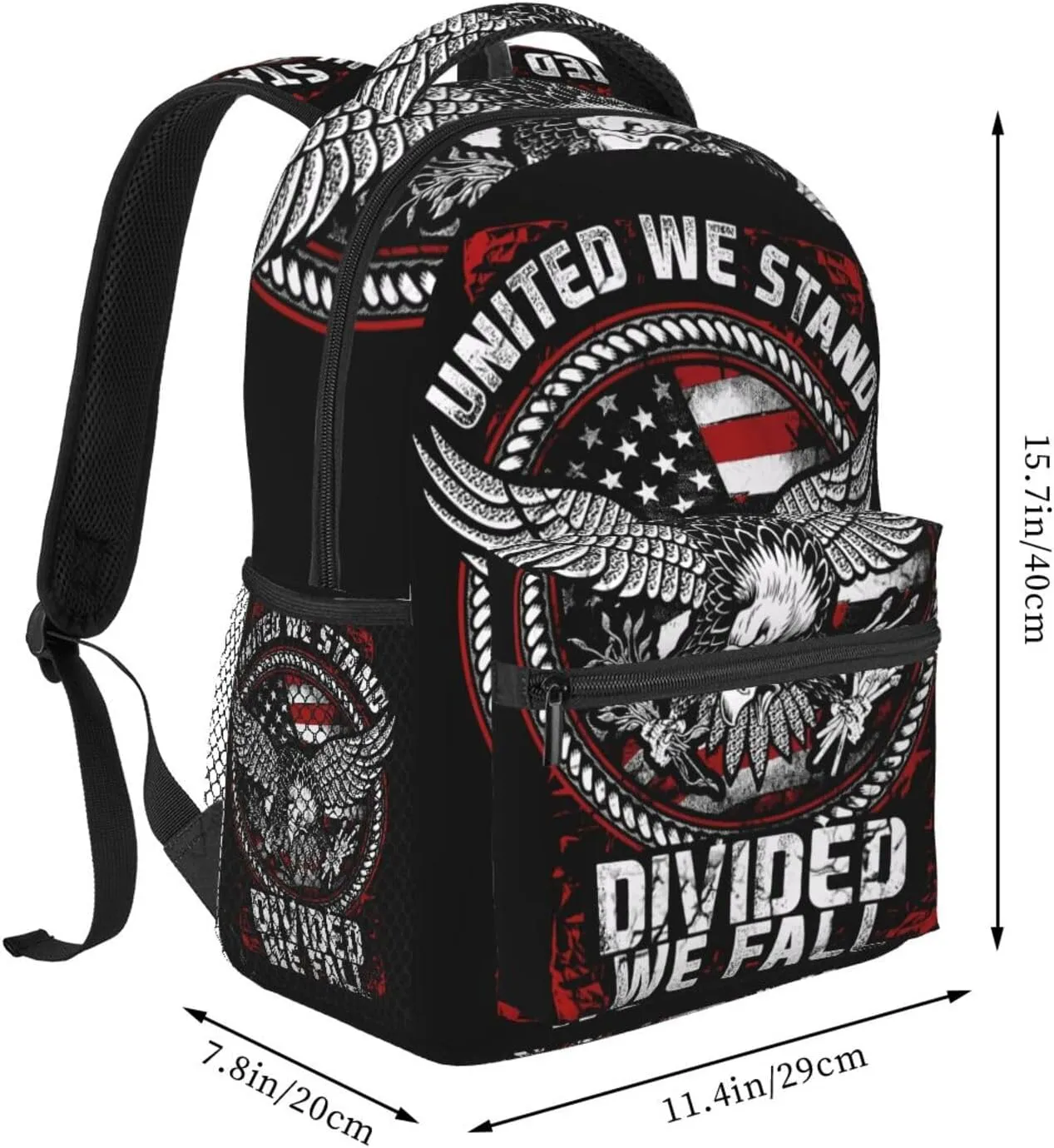 America Independence Day 1776 American Flag Backpack Casual Laptop Backpack Double Shoulder Bag Lightweight Backpack For Women Men Travel