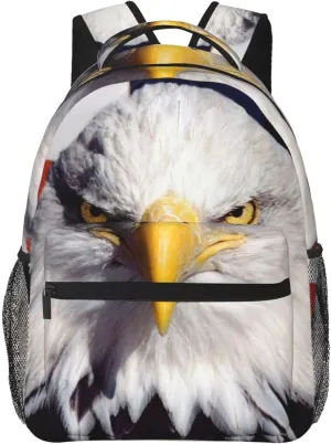 American Bald Eagle Backpack Laptop Backpack Sports Travel Shoulder bag Light casual backpack