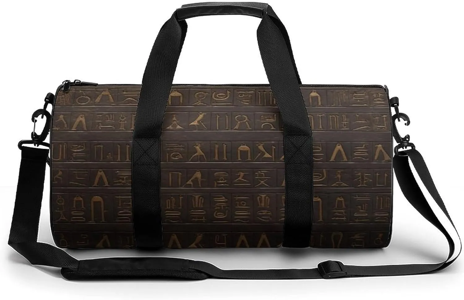 Ancient Egyptian Hieroglyph Gym Bag Small Travel Duffle Bag with Compartment Carry On Weekender Bag for Women Men