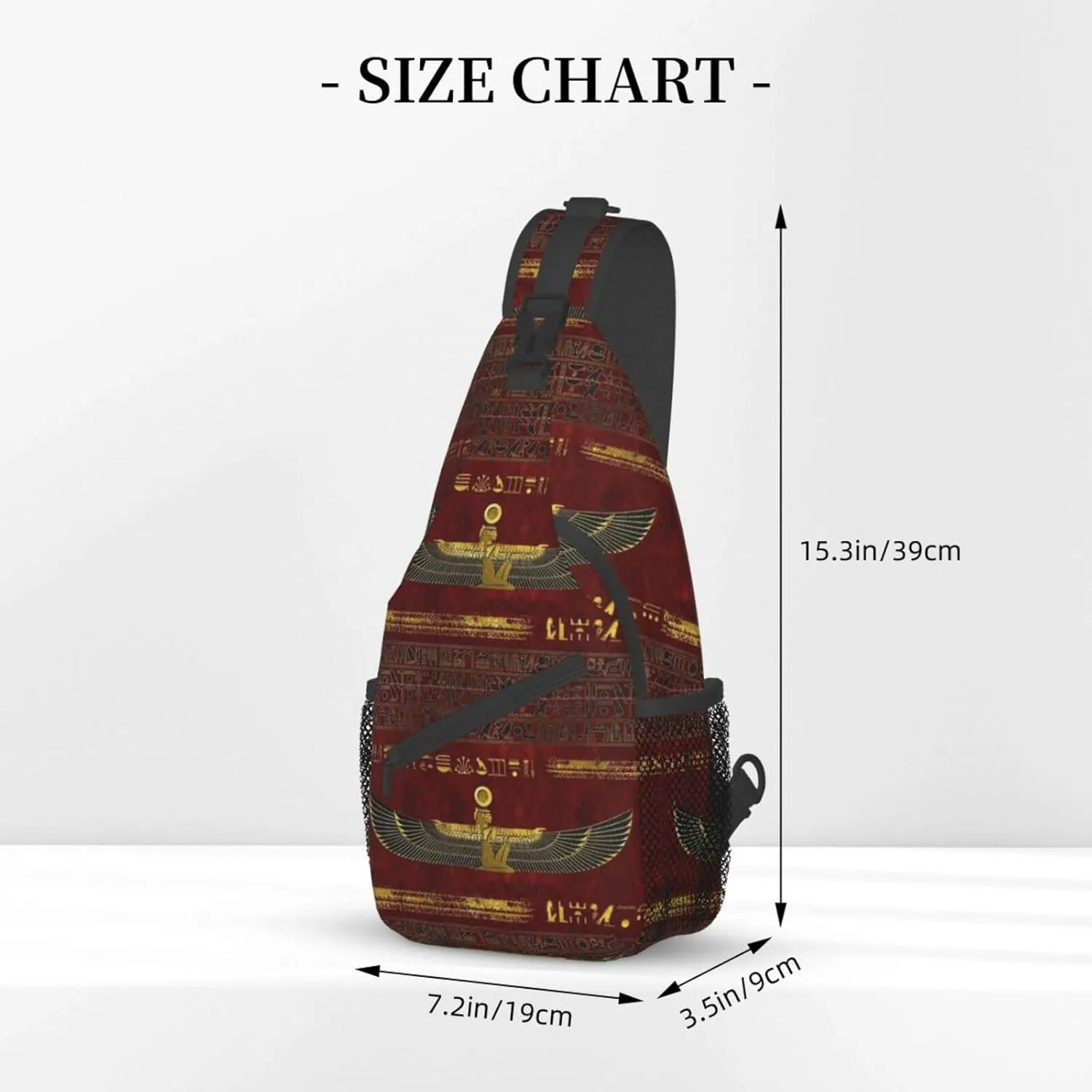 Ancient Egyptian Shoulder Bag Egypt Sling Backpack Daypack Casual Backpack Hiking Bag Hieroglyph Backpack Bag