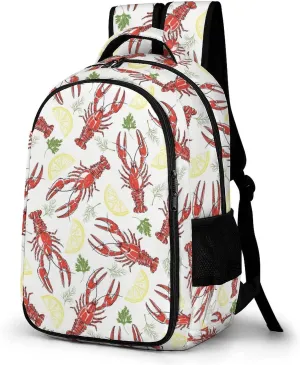 Animal of Crayfish Pattern Backpack for Worker Teacher Business Hiking Travel Bag Shoulders Bag