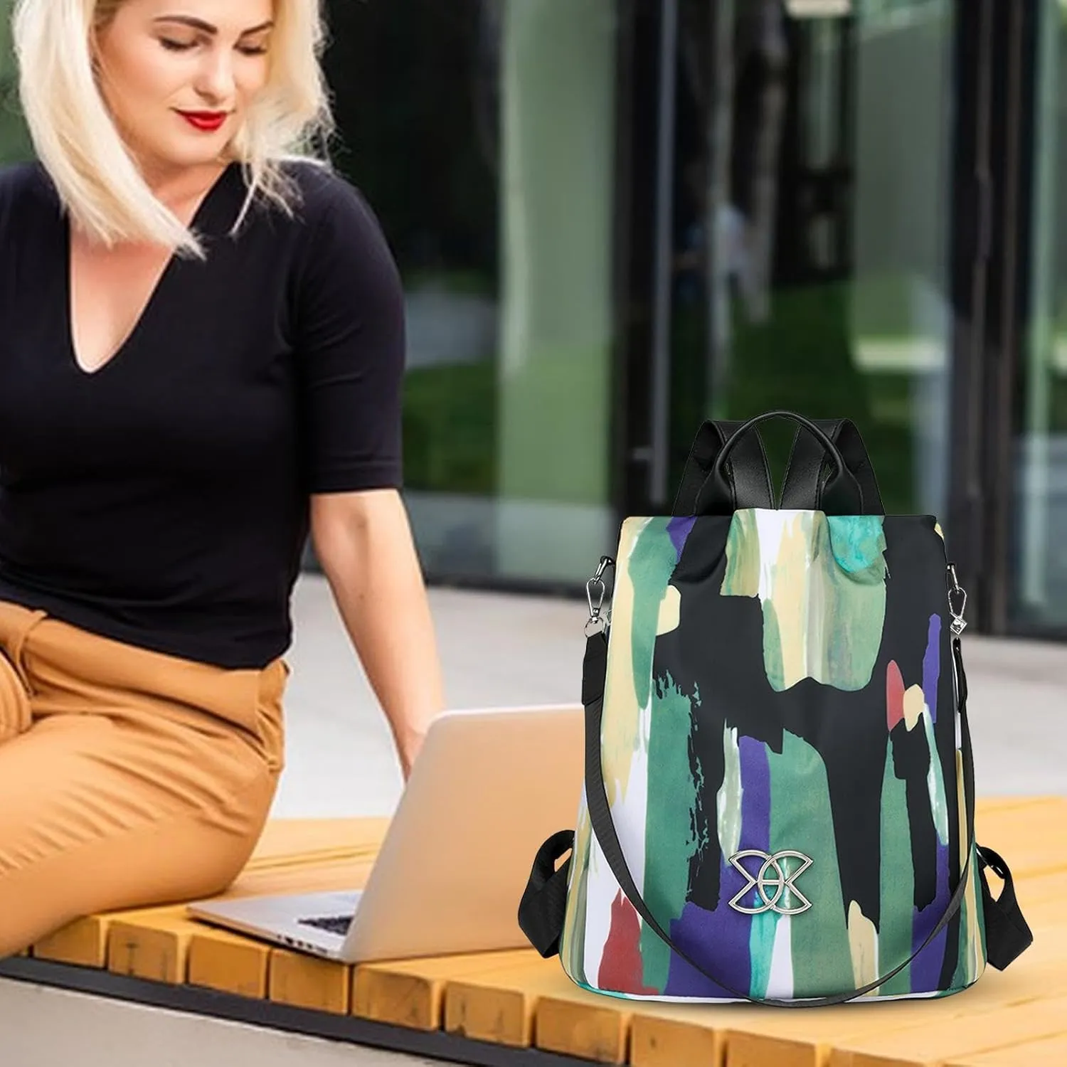 Anti-Theft Large Capacity Backpack, Leisure Shoulder Bag, C-rossbody Lightweight Backpack Bishe Bag for Women