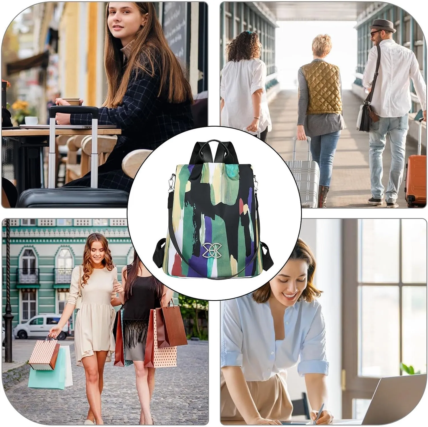 Anti-Theft Large Capacity Backpack, Leisure Shoulder Bag, C-rossbody Lightweight Backpack Bishe Bag for Women