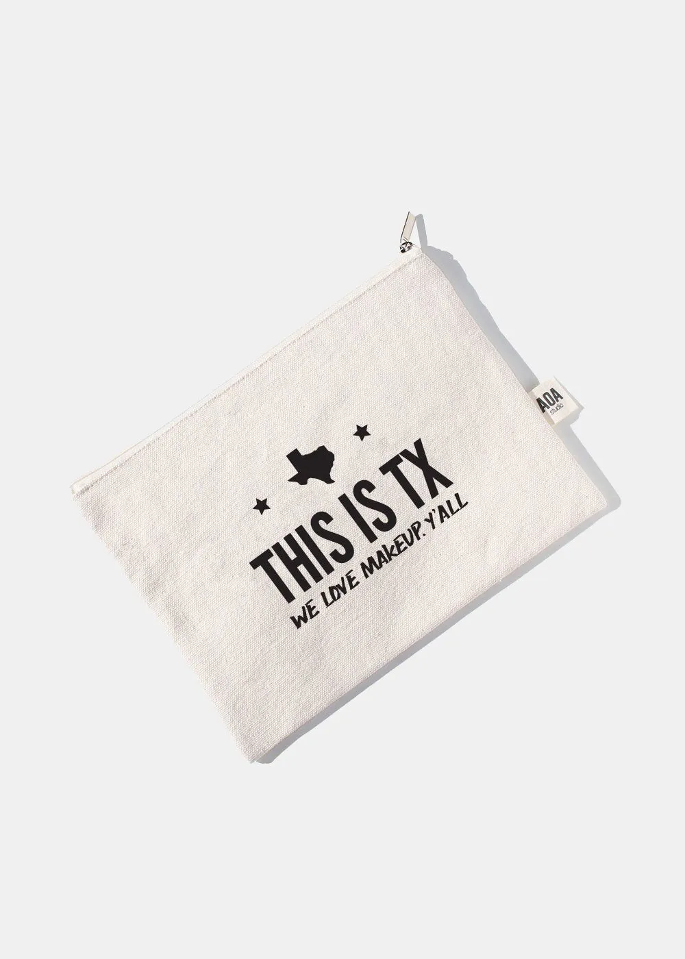AOA Canvas Pouch - This is TX. We Love Makeup, Y'all.