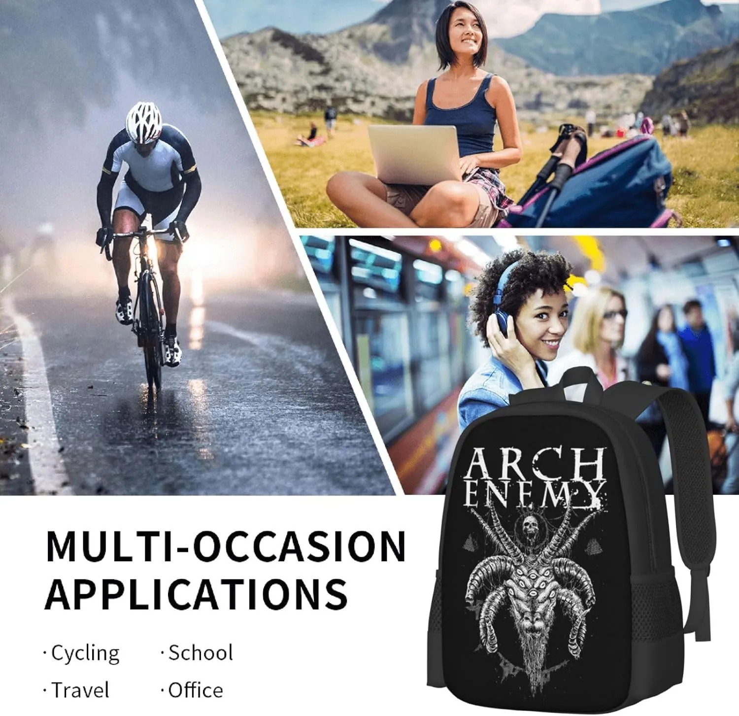 Arch Bridge Enemy School Backpack for Men Women College Bookbag Lightweight Backpack Casual Daypack