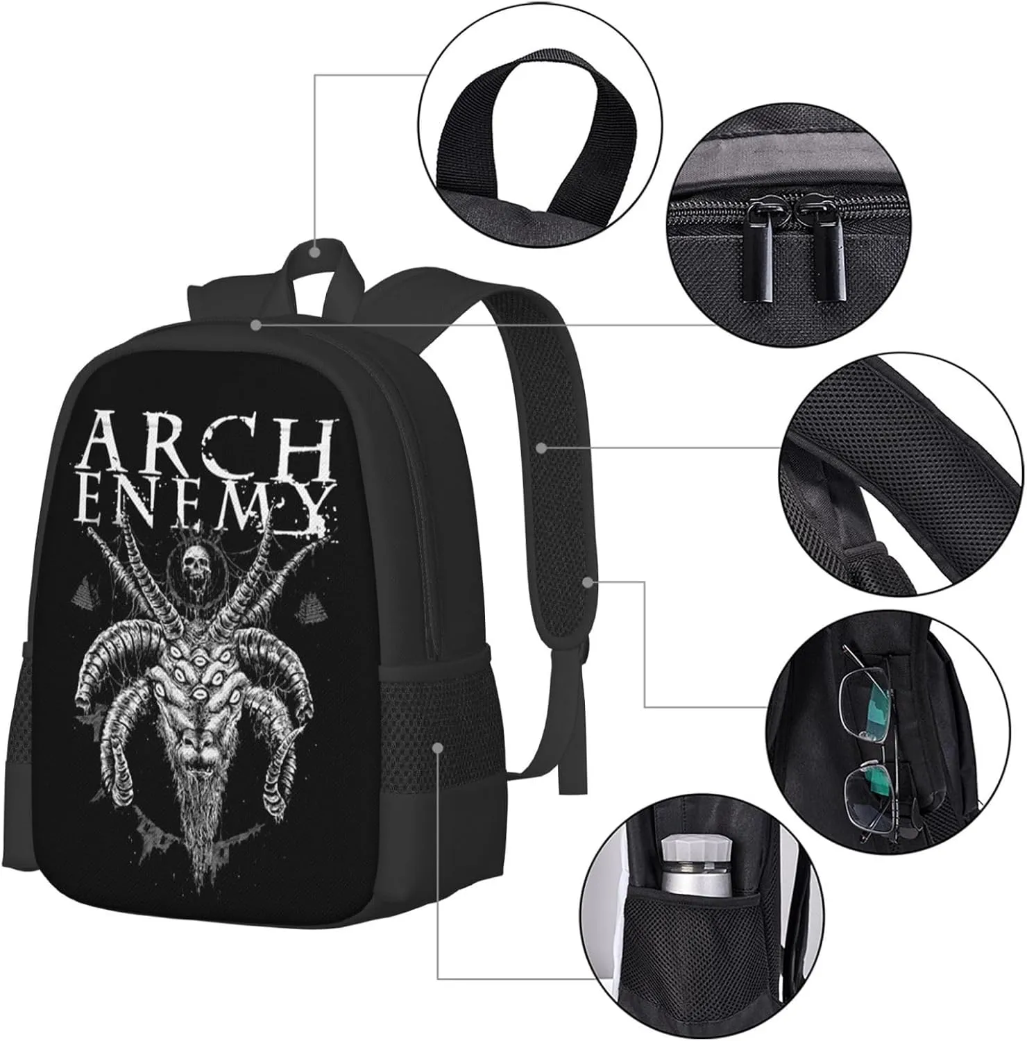 Arch Bridge Enemy School Backpack for Men Women College Bookbag Lightweight Backpack Casual Daypack
