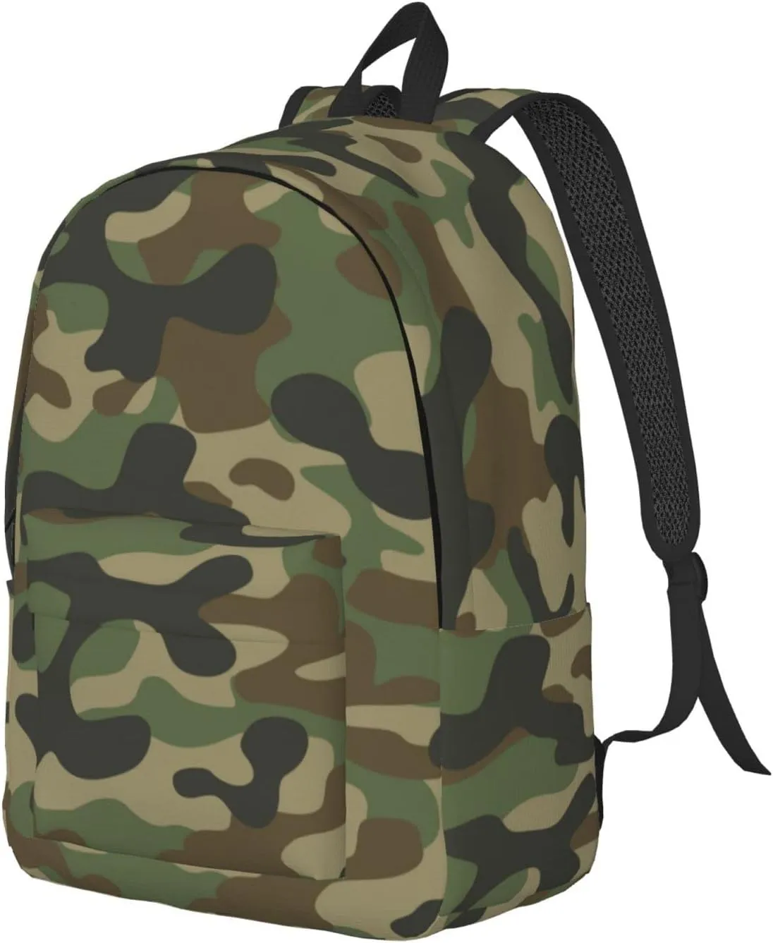 Army Camouflage Backpack 17.7 Inch Laptop Backpack Travel Hiking Daypack Military Camo Multipurpose Book Bag For Men Women Teens Boys Girls