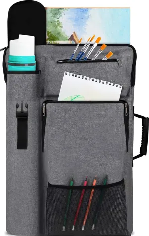 Art Portfolio Case 18 X 24,art Portfolio With Backpack & Tote Bag For Artwork,medium Art Case Size(Grey).