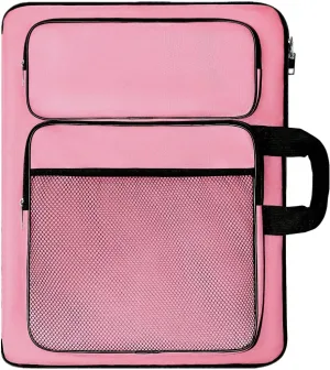 Art Portfolio kids, Drawing Supply Bag 15x18 In For Children Lesson,Artwork Case Storage Sketchbook,Drawing Pencil,Artist Set. (Pink)