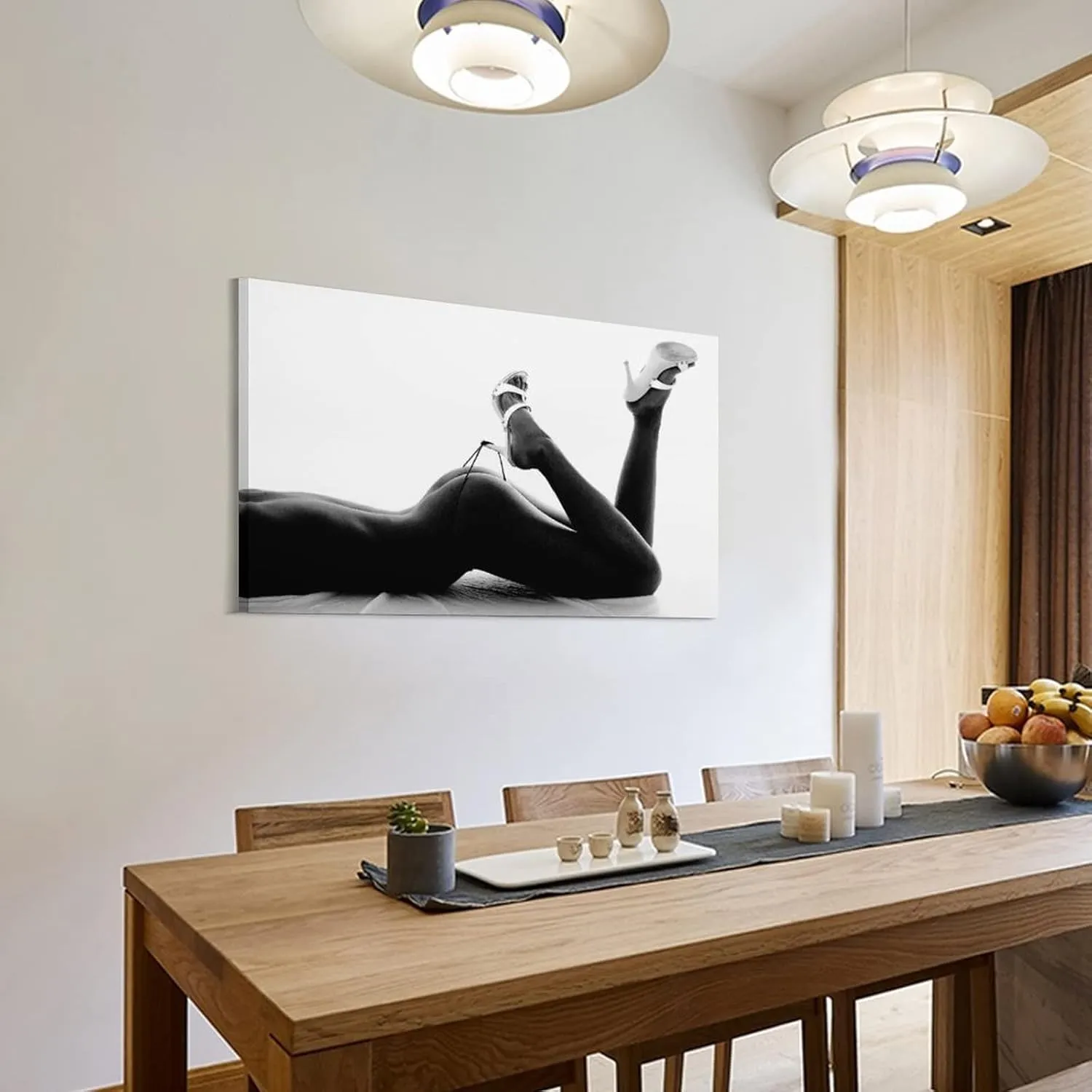 Art Poster Women's High Heels Art Black and White Canvas Painting Wall Art Paintings Canvas Wall Decor Home Decor Living Room Decor Aesthetic 12x18inch(30x45cm) Frame-Style