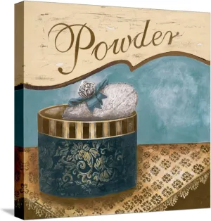 ART.COM Stretched Canvas Print Bath Accessories I - Blue Powder by Gregory Gorham, 16" x 16"