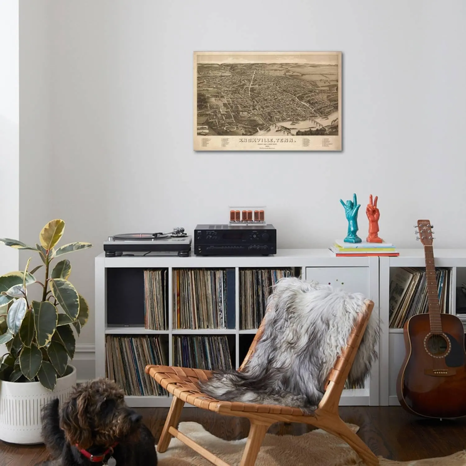 ART.COM Stretched Canvas Print Knoxville, Tennessee - Panoramic Map by Lantern Press, 36" x 24"