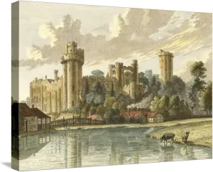 ART.COM Stretched Canvas Print Warwick Castle by Paul Sandby, 24" x 18"