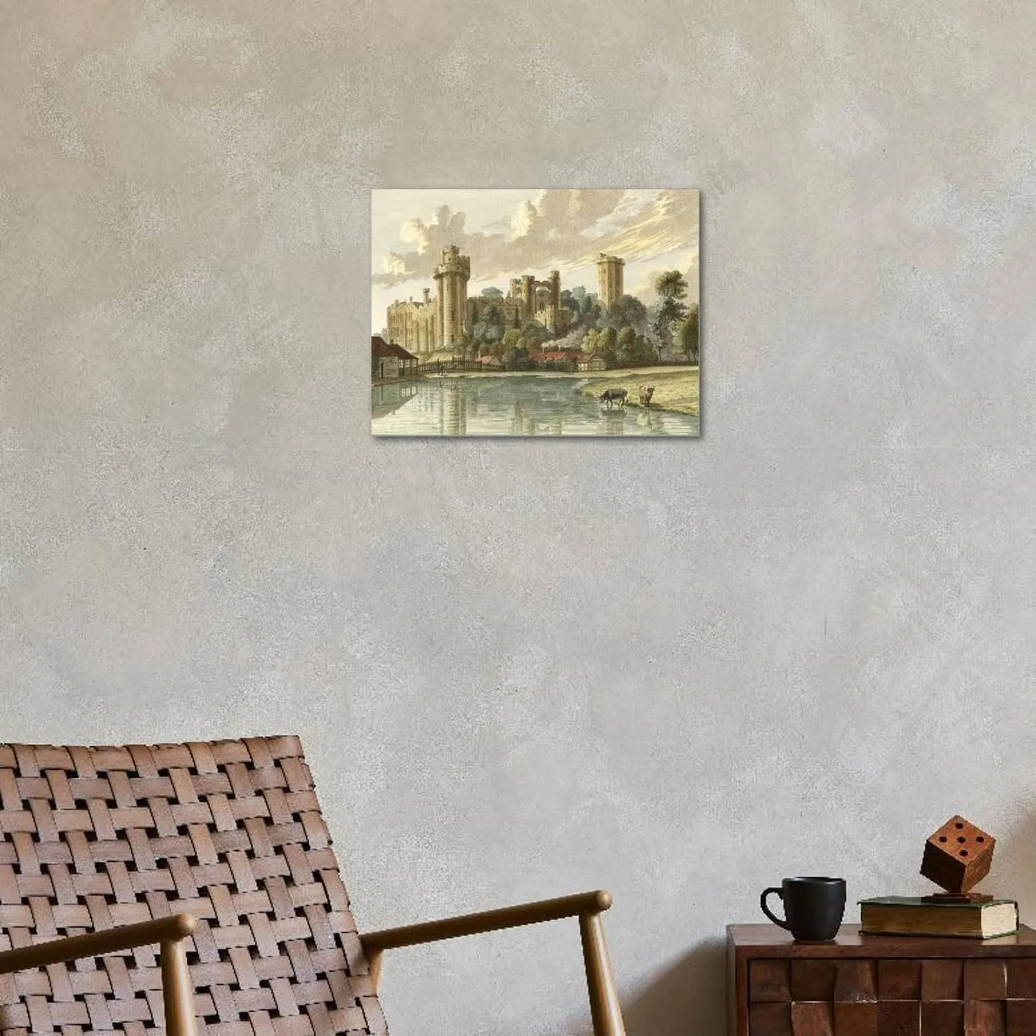 ART.COM Stretched Canvas Print Warwick Castle by Paul Sandby, 24" x 18"