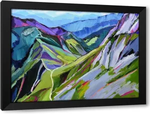 ArtDirect Alpine Trail Custom Framed Art Print Giclee Print or Canvas Options with Various Sizes and Customization by Shore, Maxine