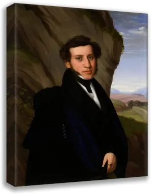 ArtDirect Eduard Friedrich Leybold 15x18 Gallery Wrapped Canvas Museum Art Print Titled: Portrait of Sam Ehrenstamm (1830)
