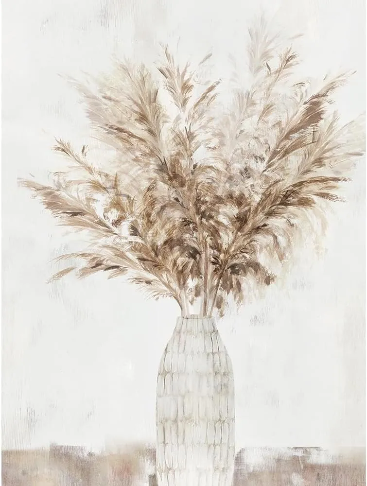 ArtDirect Pampas Vase I 15x18 Gallery Wrapped Canvas Museum Art by Isabelle Z
