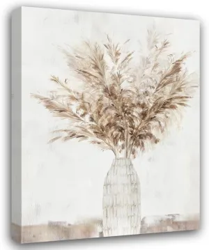 ArtDirect Pampas Vase I 15x18 Gallery Wrapped Canvas Museum Art by Isabelle Z