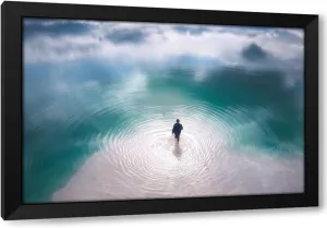 ArtDirect The walk lake Custom Framed Art Print Giclee Print or Canvas Options with Various Sizes and Customization by TIANQI