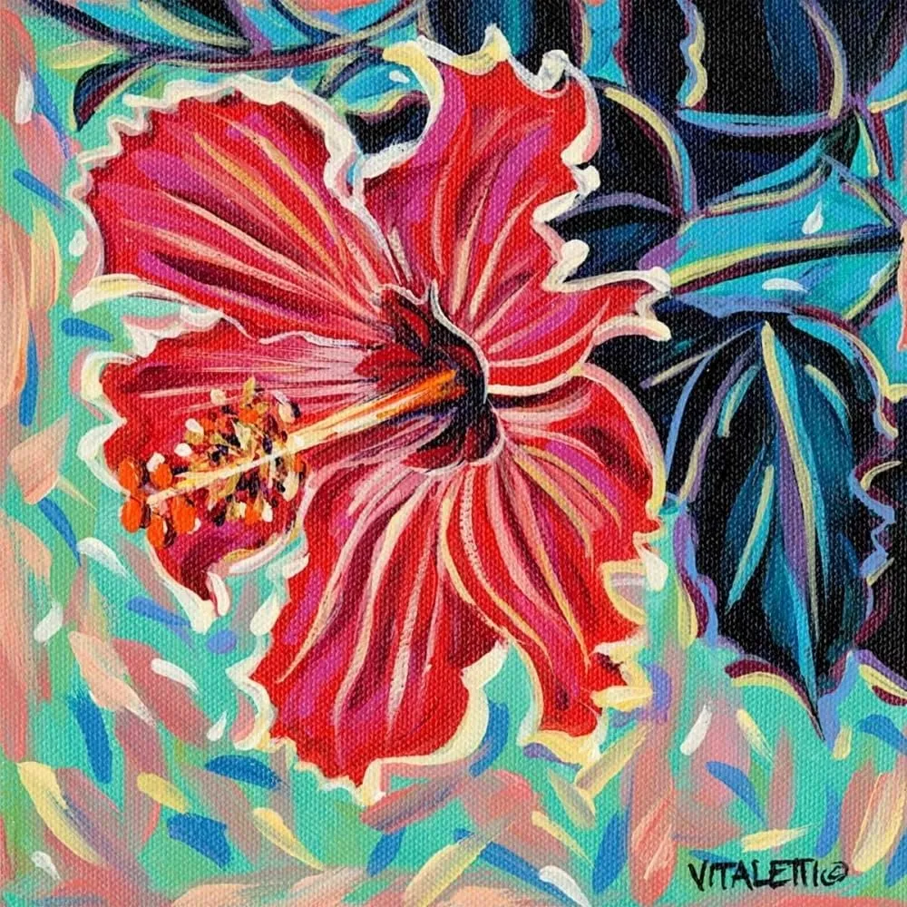 ArtDirect Vitaletti, Carolee 20x20 Gallery Wrapped Canvas Museum Art Titled: Hawaiian Beauty II