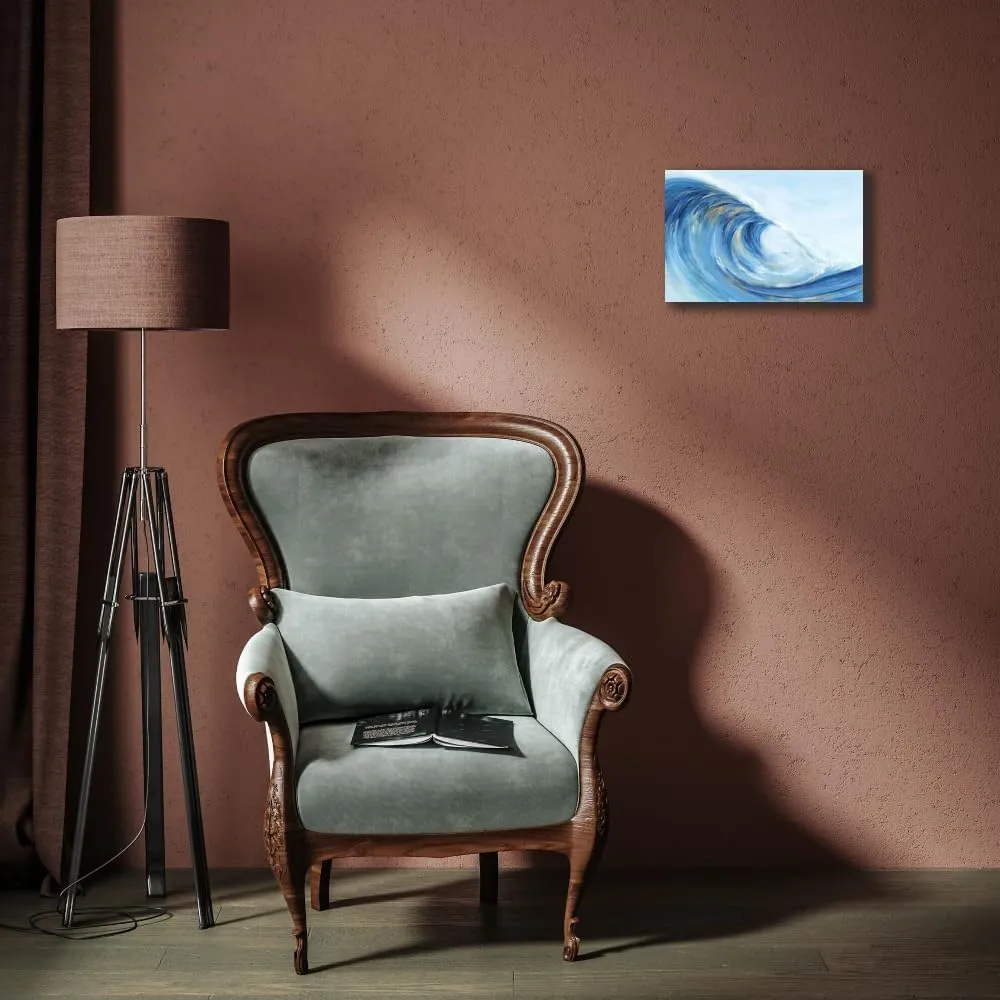 ArtDirect Wave Curl I 18x13 Gallery Wrapped Canvas Museum Art by Isabelle Z