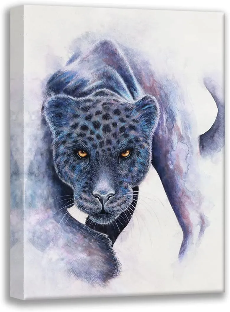 ArtDirect Wickstrom, Martin 18x24 Gallery Wrapped Canvas Museum Art Titled: Spotted Black Panther