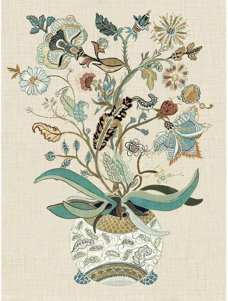ArtDirect Woods, Maya 19x24 Gallery Wrapped Canvas Museum Art Titled: Fleur I