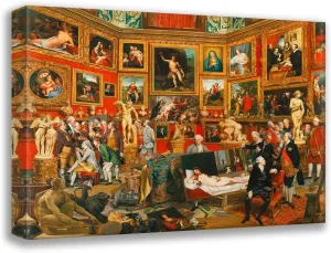 ArtDirect Zoffany, Johan 24x18 Gallery Wrapped Canvas Museum Art Titled: Tribuna of the Uffizi