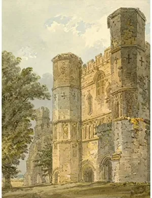 Artery8 Girtin The Gatehouse Of Battle Abbey Sussex 1794 Painting Art Print Canvas Premium Wall Decor Poster Mural