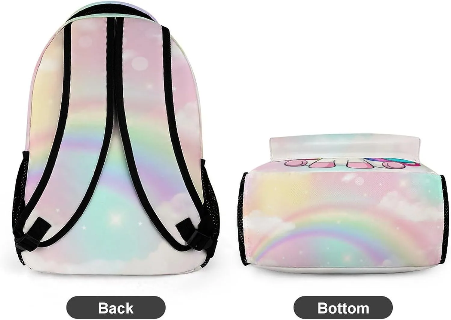 Artsadd Personalized Backpack for Girls Kids Lunch Bag Box Sets Custom Name School Bag for Preschool Kindergarten Elementary Back to School Gift for Daughter