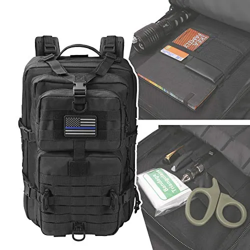 Assault Pack,Tactical Backpack Military Army Camping Rucksack, 3-Day Pack