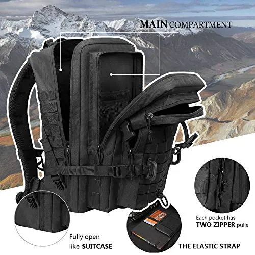 Assault Pack,Tactical Backpack Military Army Camping Rucksack, 3-Day Pack