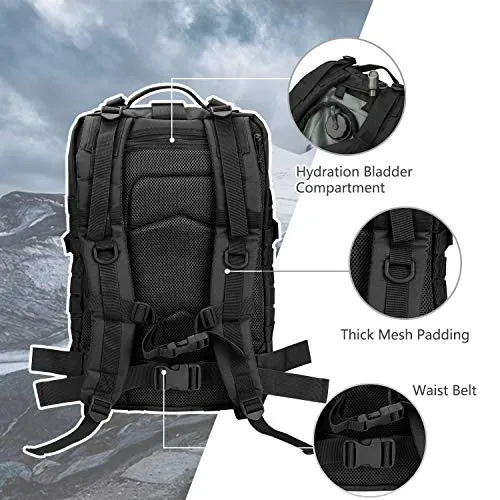 Assault Pack,Tactical Backpack Military Army Camping Rucksack, 3-Day Pack