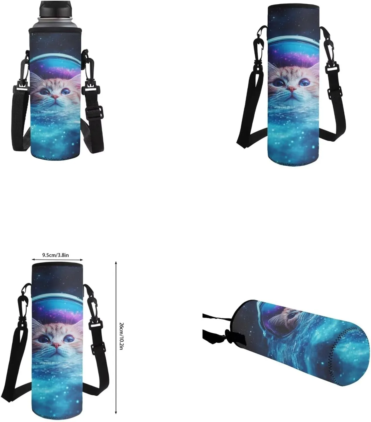Astronaut Cat Backpack for High School Boys and Lunch Bag Multi-Functional 17-Inch Schoolbag Set Lightweight Bookbag for Boys & Girls, Perfect for Elementary & Middle School