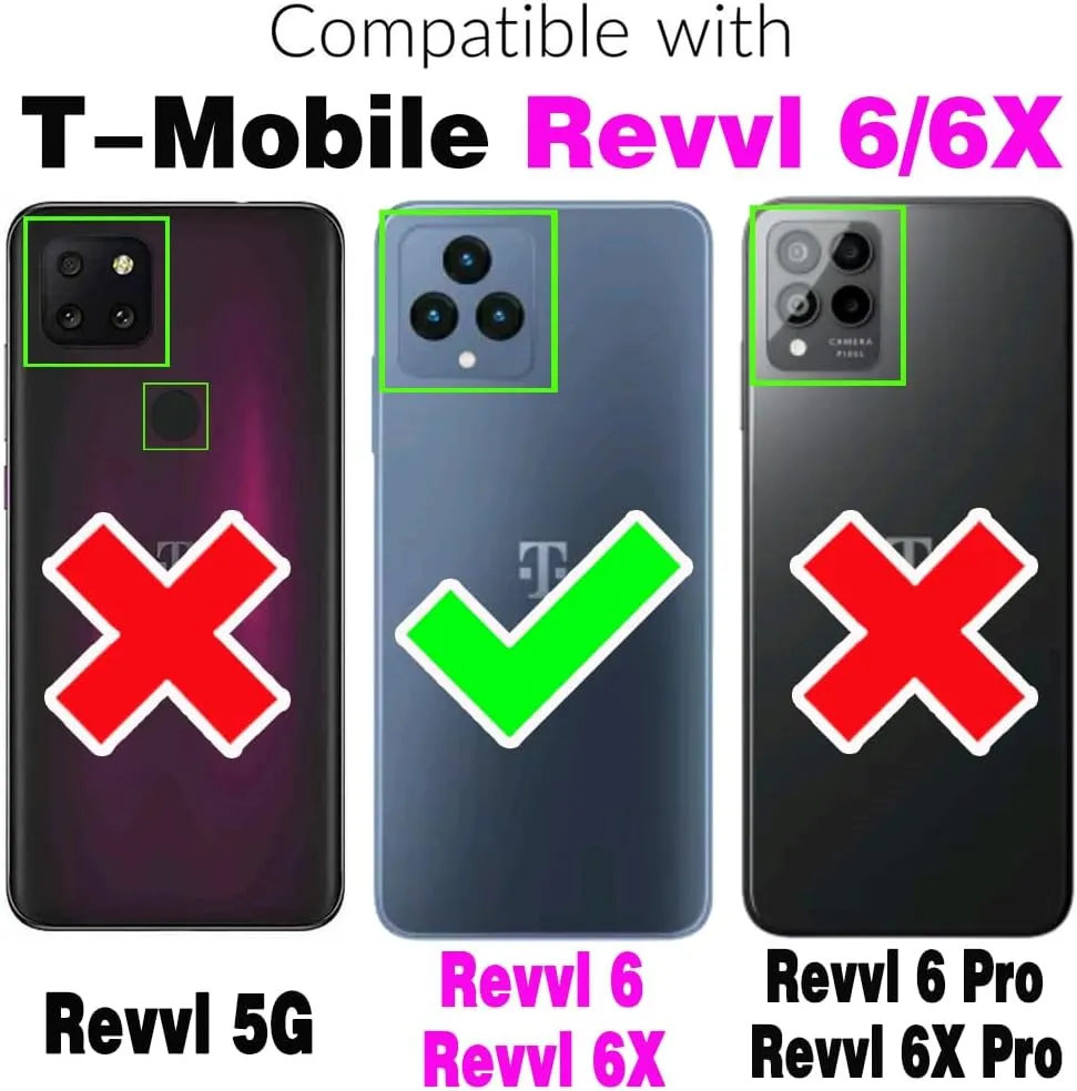 Asuwish Phone Case for T-Mobile Revvl 6/6X 5G Zipper Wallet Cell Cover with Screen Protector Strap Flip Card Holder Tmobile Revvl6 X Revvl6X T Mobile Revvl6X5G Revel Tmo Revell Rebel TCL Women Men Red