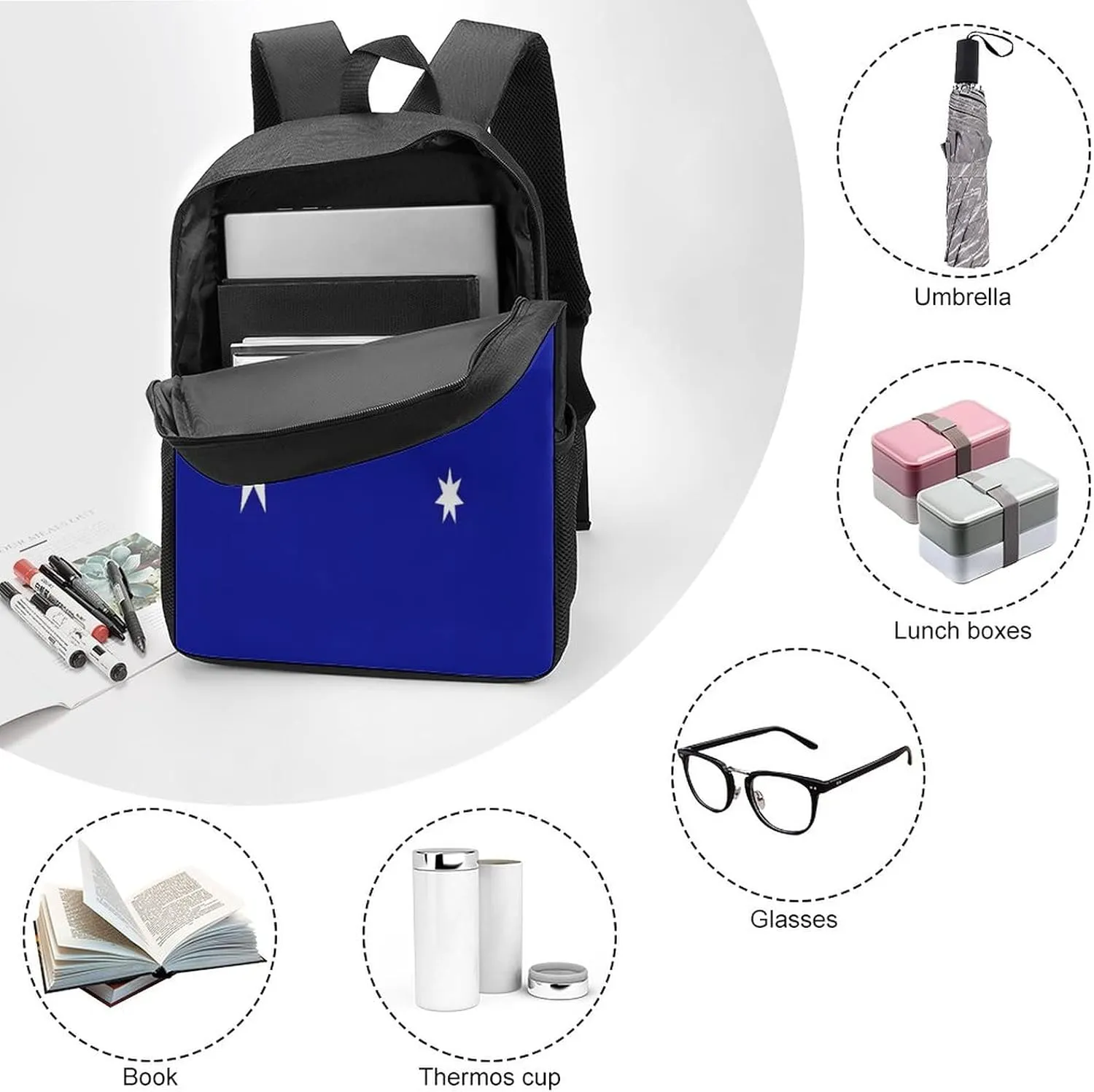 Australia Flag Backpack with Adjustable Straps, Suitable for Travel Picnics Activities