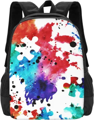Autism Awarenes Lightweight Packable Backpack Travel Casual Large Capacity Daypack Foldable Backpack For Men Women