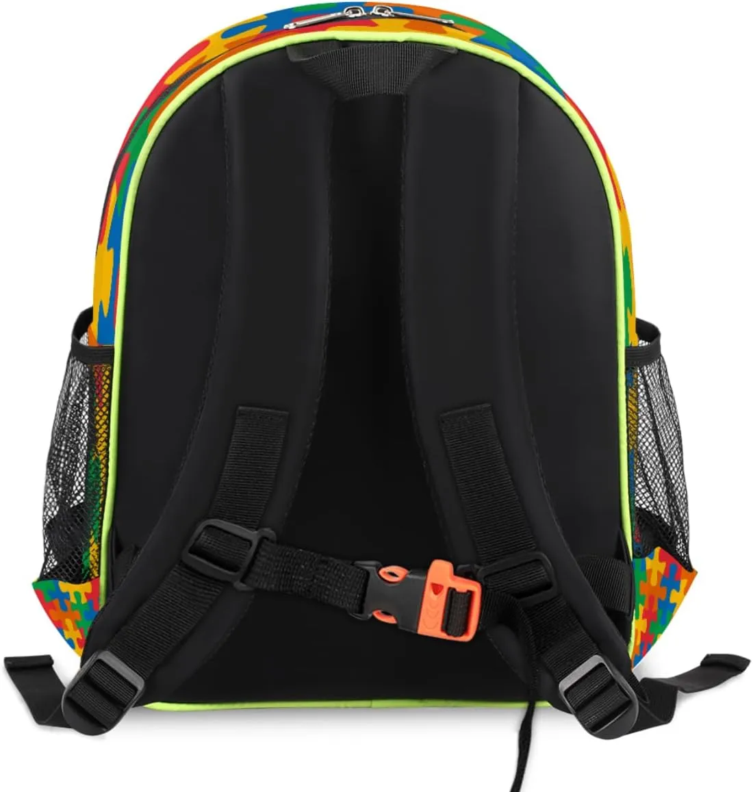 Autism Awareness Kids Backpack for Boys Girls, Unique Autism Toddler Backpack 14.2 In, Waterproof Casual Daypack Preschool Backpack Kindergarten School Mini Bookbag with Chest Strap