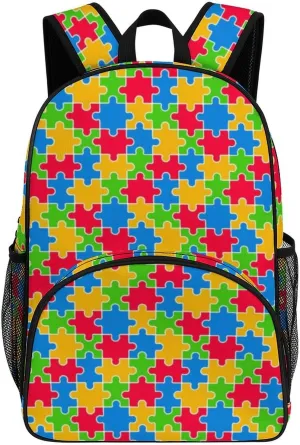Autism Awareness Month Backpack for Worker Teacher Business Hiking Travel Bag Shoulders Bag