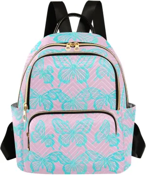Azure Flutter Mini Backpack Purse, Waterproof Mini Backpack for Women 14 L