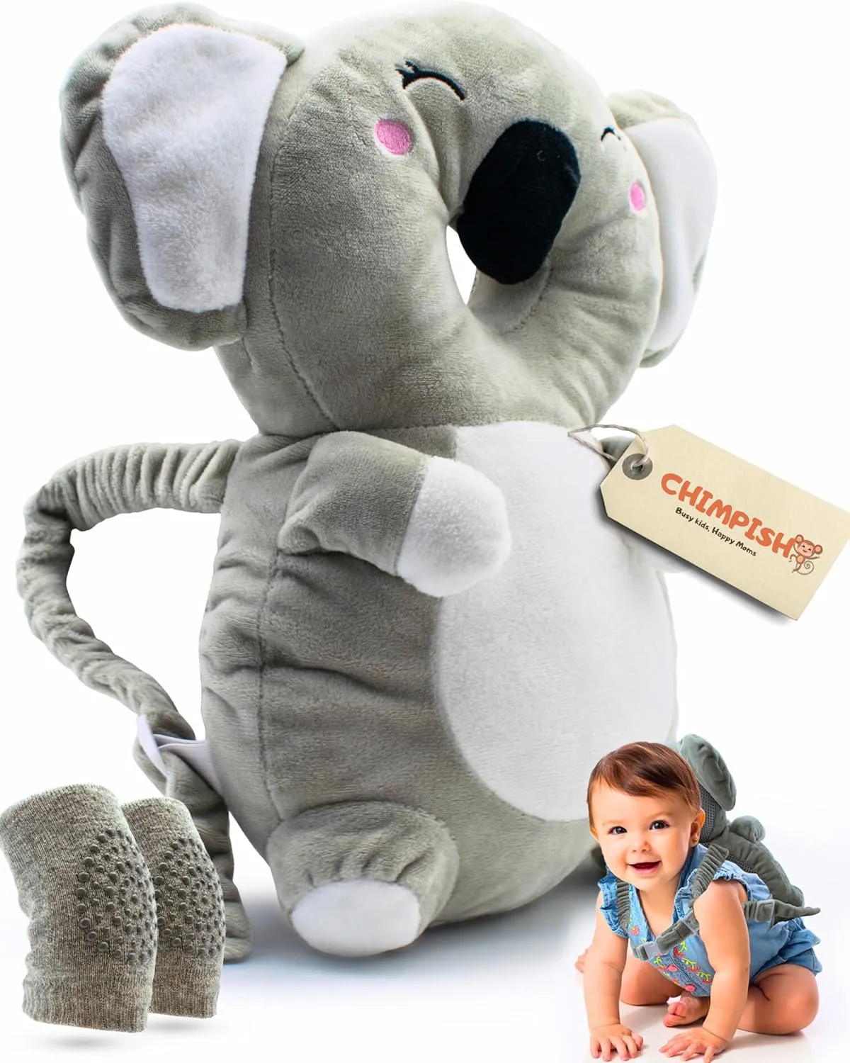 Baby Backpack Head Protection - Koala, Wide Size Cushion, Effective Baby Fall Back Head Protector Cushioning, Superior Head Protector for Walking