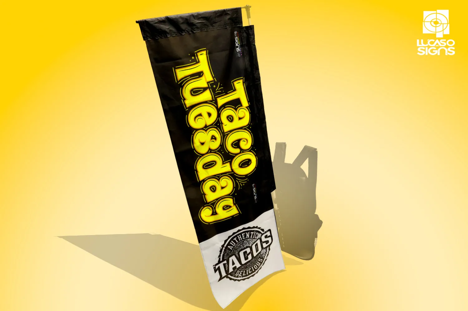 Backpack Banner Flag | Custom Print double sided | 15x50 inches